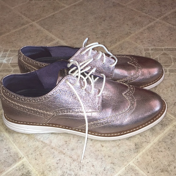 Cole Haan metalic GRAND EVOLUTION brogue Shoes - Picture 1 of 5